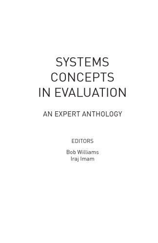 Systems Concepts In Evaluation An Expert Anthology 1st Bob Williams Iraj Imam