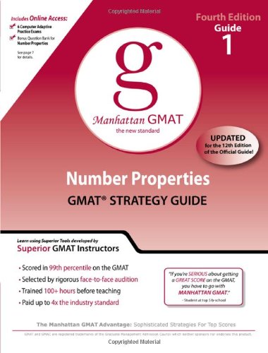 Number Properties Gmat Strategy Guide 4th Edition Manhattan Gmat Preparation Guides 4th Manhattan Gmat Prep
