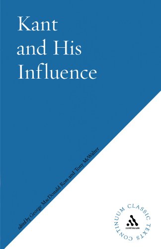 Kant And His Influence George Macdonald Ross Tony Mcwalter