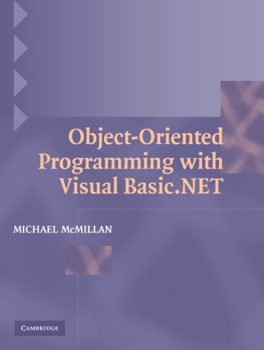 Objectoriented Programming With Visual Basicnet Michael Mcmillan