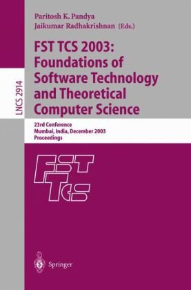 Fst Tcs 2003 Foundations Of Software Technology And Theoretical Computer Science 1st Edition Paritosh K Pandya