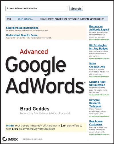 Advanced Google Adwords 1st Edition Brad Geddes