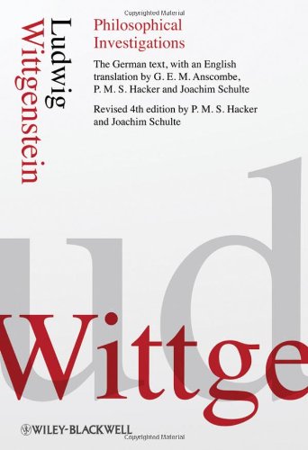 Philosophical Investigations En Face Germanenglish Edition 4th Edition Ludwig Wittgenstein