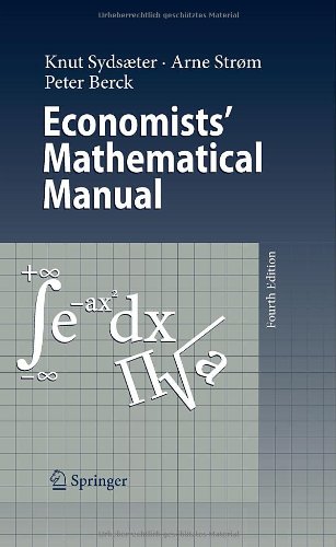 Economists Mathematical Manual 4th Edition Knut Sydsæter