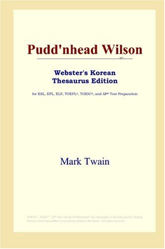 Puddnhead Wilson Websters Korean Thesaurus Edition Mark Twain