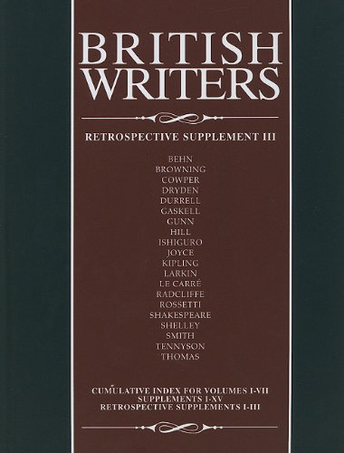 British Writers Retrospective Supplement 3 British Writers Retrospective Supplement 3rd Edition Jay Parini