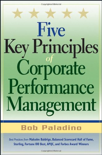 Five Key Principles Of Corporate Performance Management 1st Edition Bob Paladino