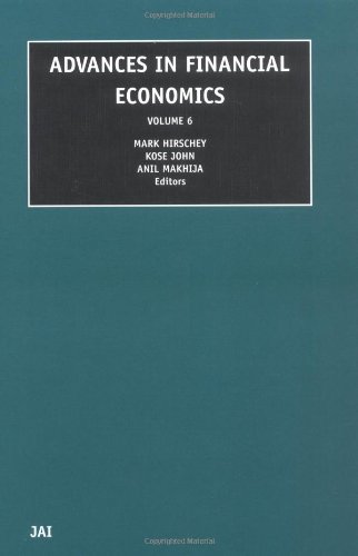 Advances In Financial Economics Volume 6 Advances In Financial Economics 1st Edition M Hirschey