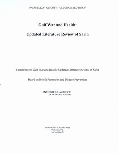 Gulf War And Health Updated Literature Review Of Sarin Committee On Gulf War And Health Updated Literature Review Of Sarin
