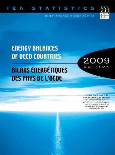 Energy Balances Of Oecd Countries 2009 Collectif