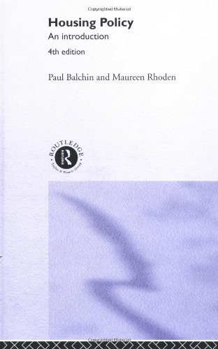 Housing Policy An Introduction 4th Edition Paul Balchin Maureen Rhoden