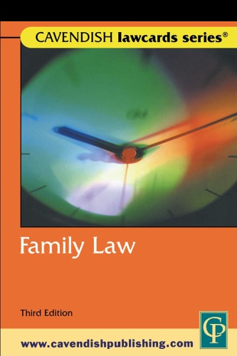 Family LawCards 3ED 3rd Edition by Routledge Cavendish ISBN 185941768X 9781859417683
