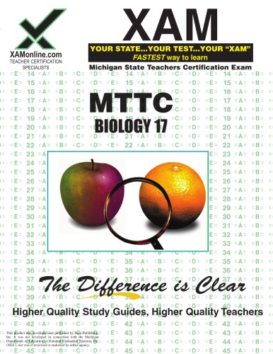 MTTC Biology 17 Teacher Certification Test Prep Study Guide XAM MTTC 1st Edition by Sharon Wynne 1607878461 9781607878469
