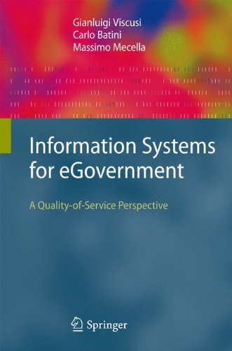 Information Systems For Egovernment A Qualityofservice Perspective 1st Edition Gianluigi Viscusi