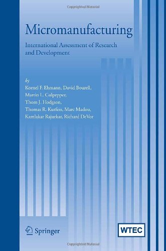 Micromanufacturing International Research And Development 1st Edition Kornel F Ehmann