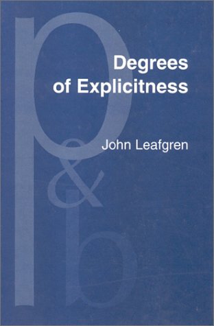 Degrees Of Explicitness Information Structure And The Packaging Of Bulgarian Subjects And Objects John Leafgren