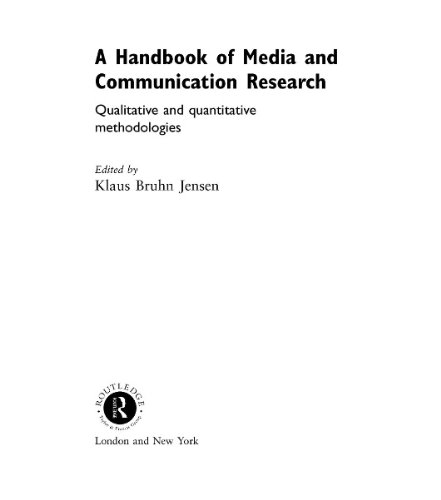 A Handbook Of Media And Communication Research 1st Klaus Jensen