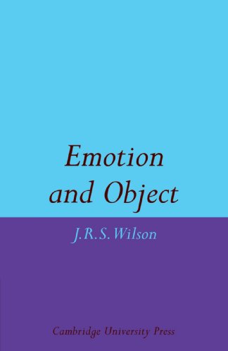Emotion And Object 1st Edition John R S Wilson