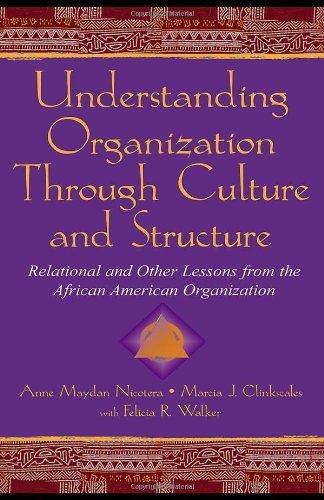 Understanding Organization Through Culture And Structure Relational And Other Lessons From The African American Organization Volume In Leas Communication Series Anne Maydan Nicotera