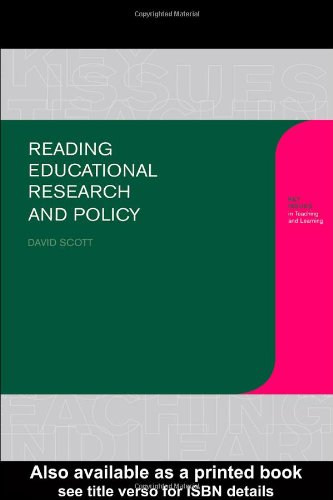 Reading Educational Research And Policy Learning About Teaching 1st Edition David Scott