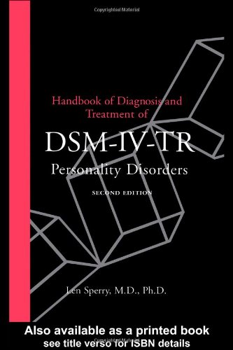 Handbook Of Diagnosis And Treatment Of Dsmivtr Personality Disorders 2nd Edition Sperry