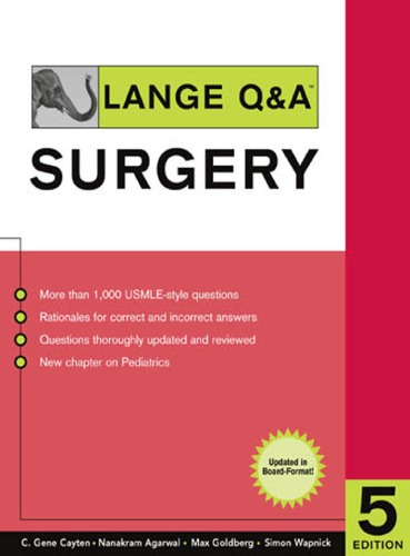 Lange Qa Surgery 5th Edition Langes Q A Surgery C Gene Cayten