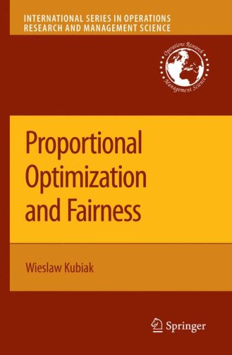 Proportional Optimization And Fairness 1st Edition Wieslaw Kubiak Auth