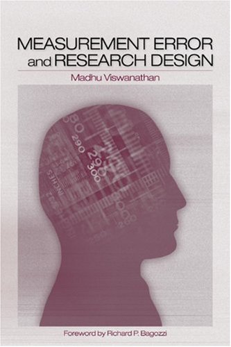 Measurement Error And Research Design 1st Edition Madhu Viswanathan