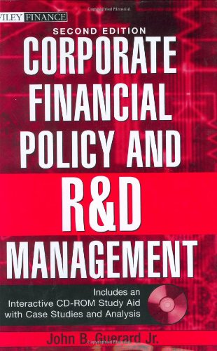 Corporate Financial Policy And Rd Management Wiley Finance 2nd Edition John B Guerard