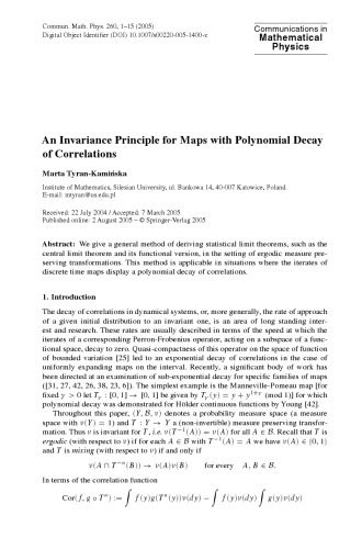 Communications In Mathematical Physics Volume 260 M Aizenman Chief Editor