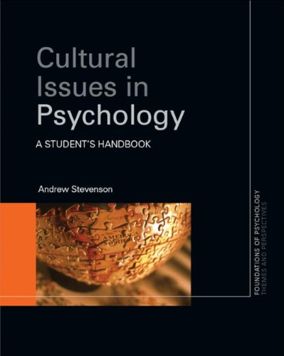 Cultural Issues In Psychology A Students Handbook Foundations Of Psychology Andrew Stevenson