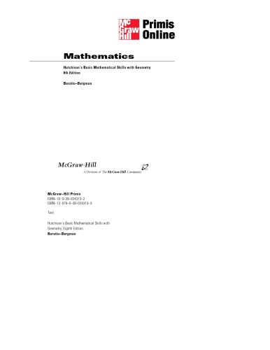 Hutchisons Basic Mathematical Skills With Geometry 8th Edition Stefan Baratto