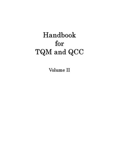 Handbook For Tqm And Qcc Volii Ryu Fukui Yoko Honda Harue Inoue Noriharu Kaneko Ichiro Miyauchi Susana Soriano Yuka Yagi