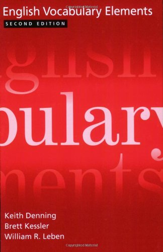 English Vocabulary Elements 2nd Edition 2nd Edition Keith Denning