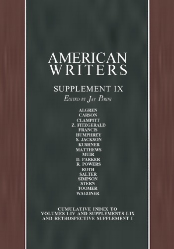American Writers Supplement Ix 9th Edition Jay Parini