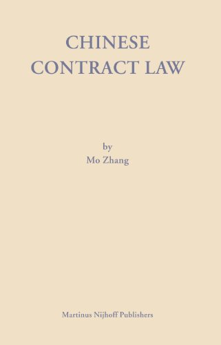 Chinese Contract Law Theory And Practice Mo Zhang