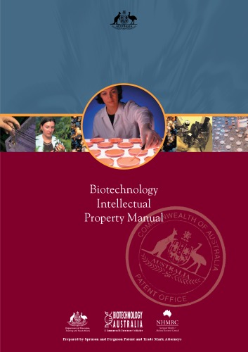 Biotechnology Intellectual Property Manual Spruson And Ferguson Patent And Trade Mark Attorneys