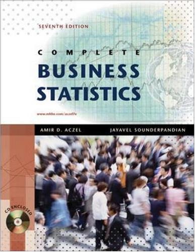 Complete Business Statistics 7ed Aczel A Sounderpandian J