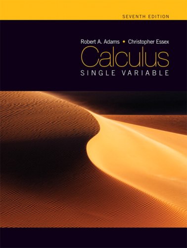 Calculus Single Variable Adams Ra Essex C