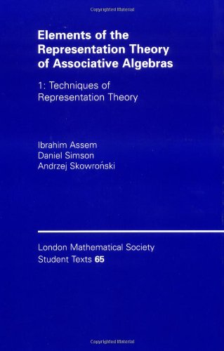 Elements Of The Representation Theory Of Associative Algebras Assem I