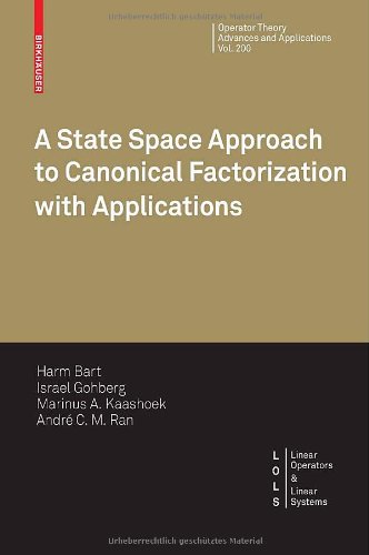 A State Space Approach To Canonical Factorization With Applications Bart H