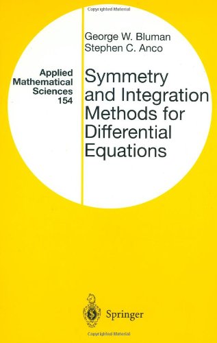Symmetry And Integration Methods For Differential Equations Bluman Gw