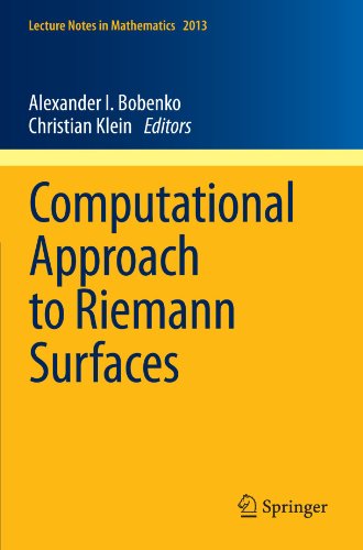 Computational Approach To Riemann Surfaces 1st Edition Alexander I Bobenko Auth