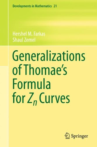 Generalizations Of Thomaes Formula For Zn Curves 1st Edition Hershel M Farkas