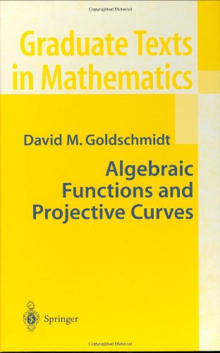 Algebraic Functions And Projective Curves Goldschmidt D