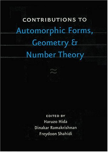 Contributions To Automorphic Forms Geometry And Number Theory In Honor Of Joseph Shalika Hida H