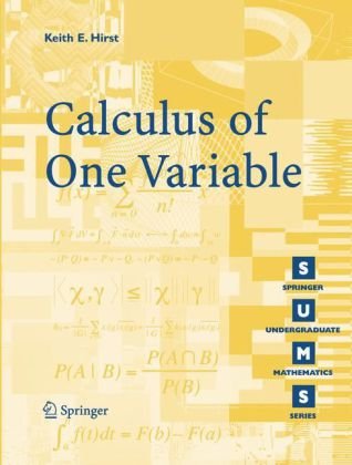 Calculus Of One Variable Hirst Ke