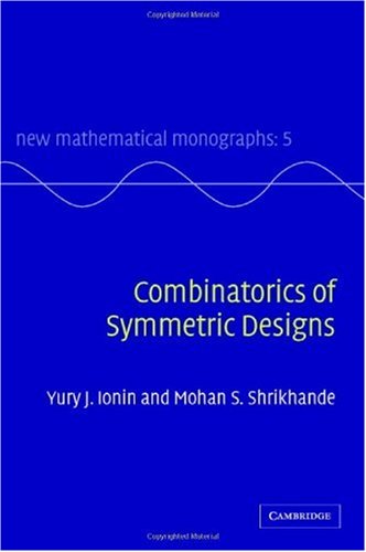 Combinatorics Of Symmetric Designs Ionin Yj Shrikhande Ms