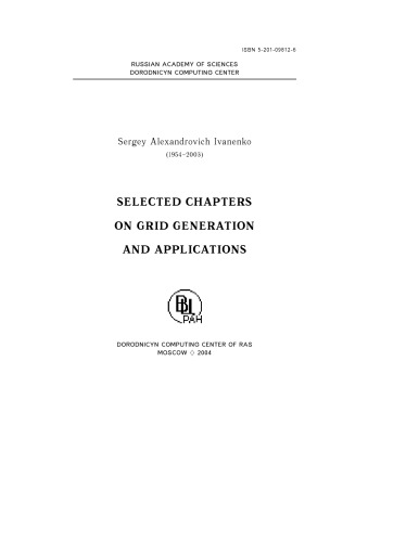 Selected Chapters On Grid Generation 2ed Ivanenko Sa