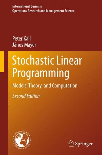 Stochastic Linear Programming Models Theory And Computation 2nd Edition Peter Kall